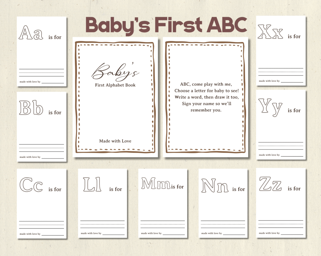 Free Printable: Baby’s First ABC Book (Includes Cover & Instructions) 2