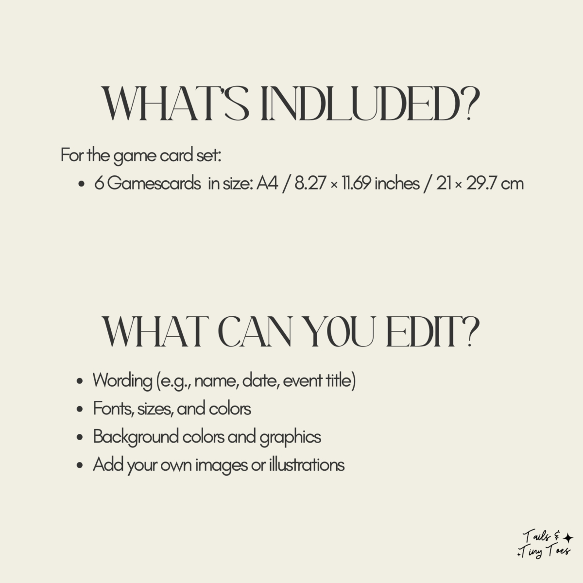 whats included games